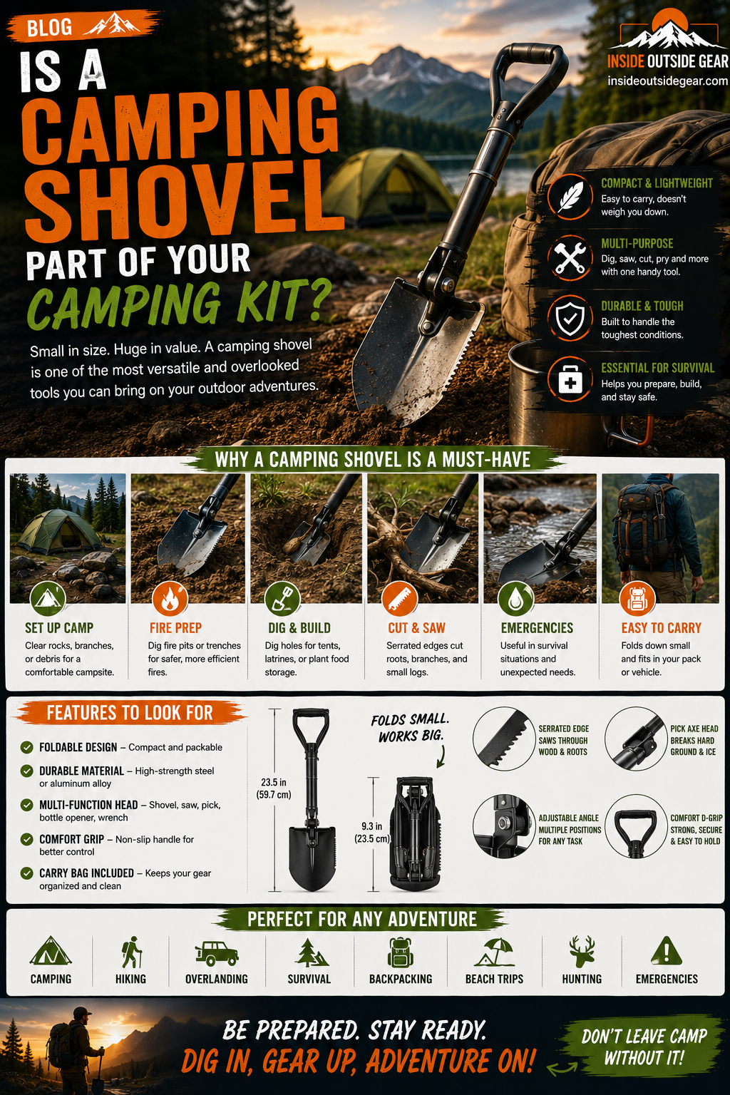 Is a Camping Shovel Part of Your Camping Kit?