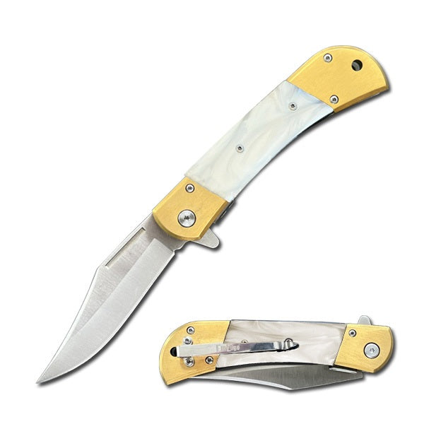 Day Zero Survival 5.5" Spring Assisted Folding Pocket Knife – Premium Handle Collection