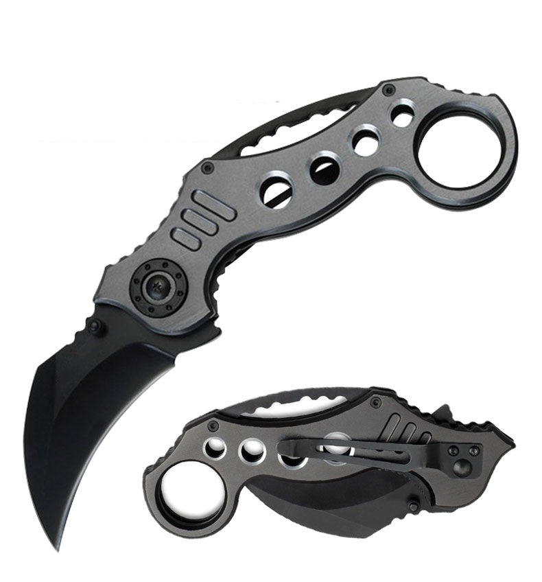 Day Zero Survival Military Karambit Claw Spring Assisted Folding Pocket Knife – Multiple Colors
