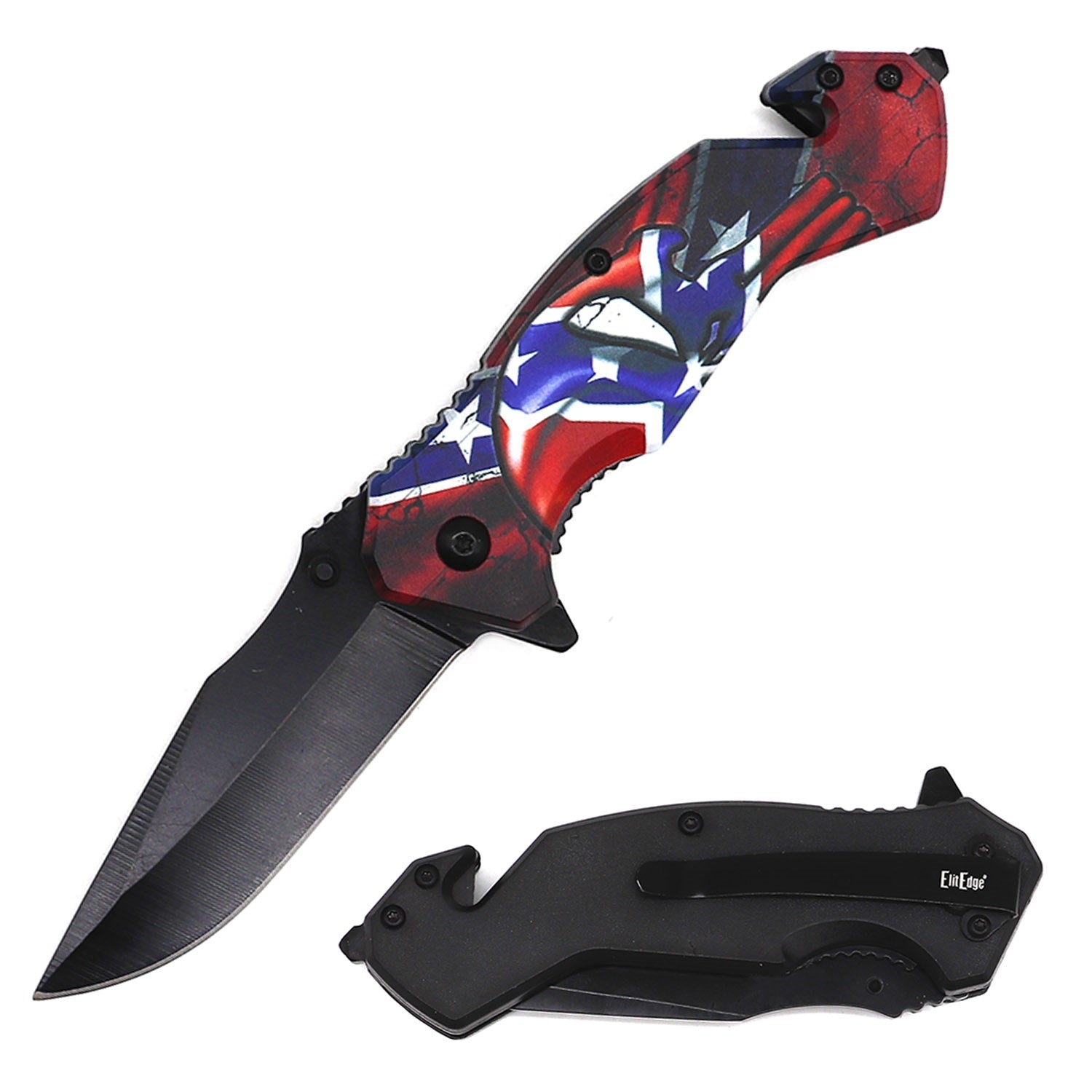 Day Zero Survival Tactical Rescue Spring Assisted Folding Knife – Multiple 3D Printed Designs