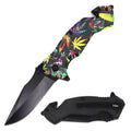 Day Zero Survival Tactical Rescue Spring Assisted Folding Knife – Multiple 3D Printed Designs