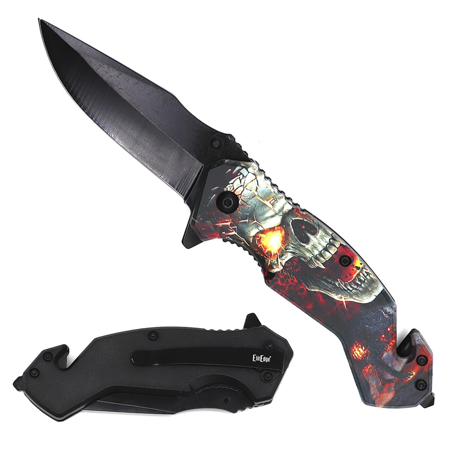 Day Zero Survival Tactical Rescue Spring Assisted Folding Knife – Multiple 3D Printed Designs