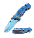 Day Zero Survival 7.75" Dragon-Themed Assisted Folding Knife – Multiple Titanium Finishes