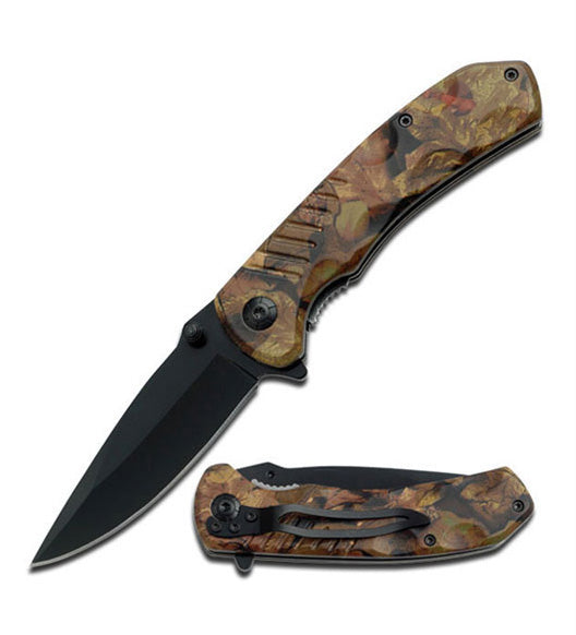 Day Zero Survival 8" Spring Assisted Folding Pocket Knife – Multiple Handle Colors