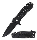 Day Zero Survival 7.25" EDC Spring Assisted Folding Pocket Knife with Glass Breaker & Seatbelt Cutter