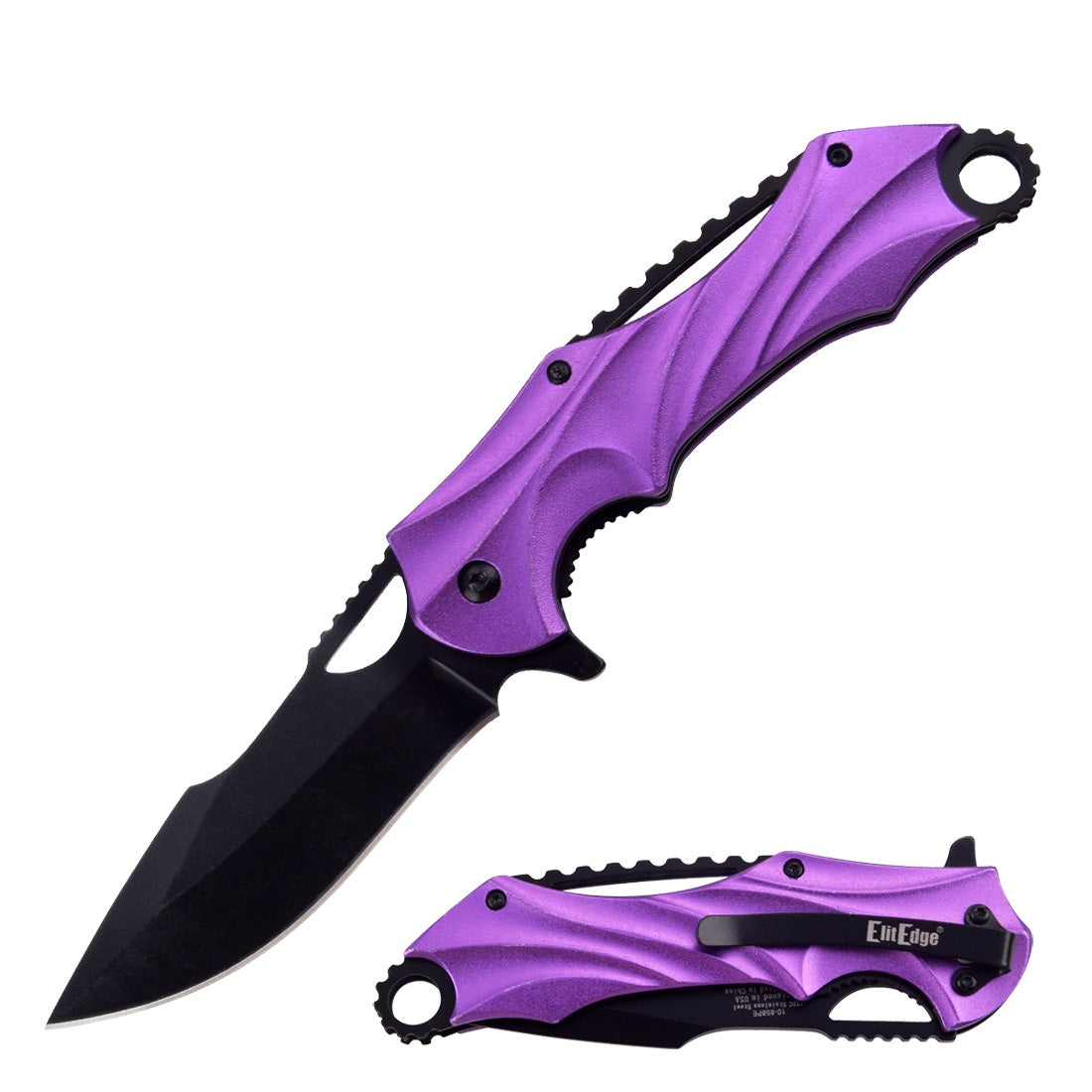 ElitEdge Shadow Spring Assisted Folding Pocket Knife Collection – Aluminum Handle EDC Knife