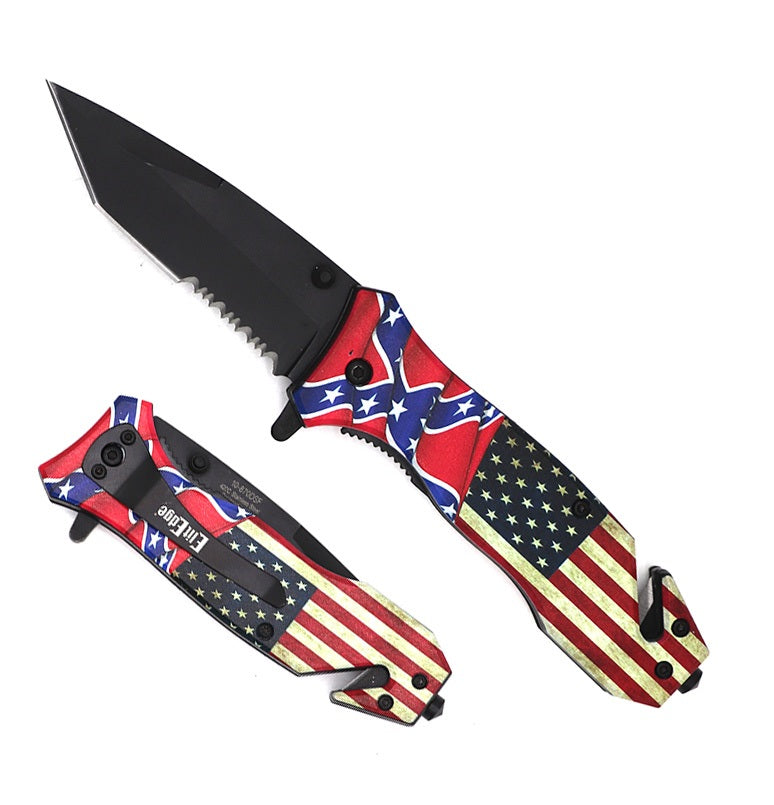 Day Zero Survival Serrated Tanto Spring Assisted Folding Pocket Knife – Multiple Handle Designs