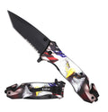 Day Zero Survival Serrated Tanto Spring Assisted Folding Pocket Knife – Multiple Handle Designs