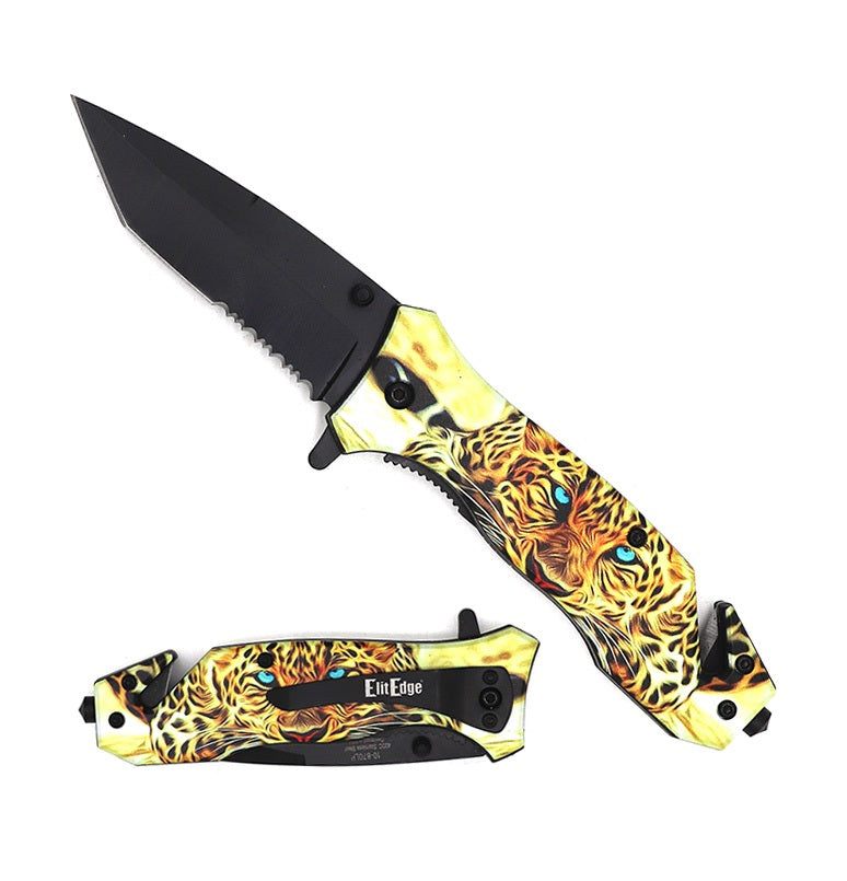 Day Zero Survival Serrated Tanto Spring Assisted Folding Pocket Knife – Multiple Handle Designs