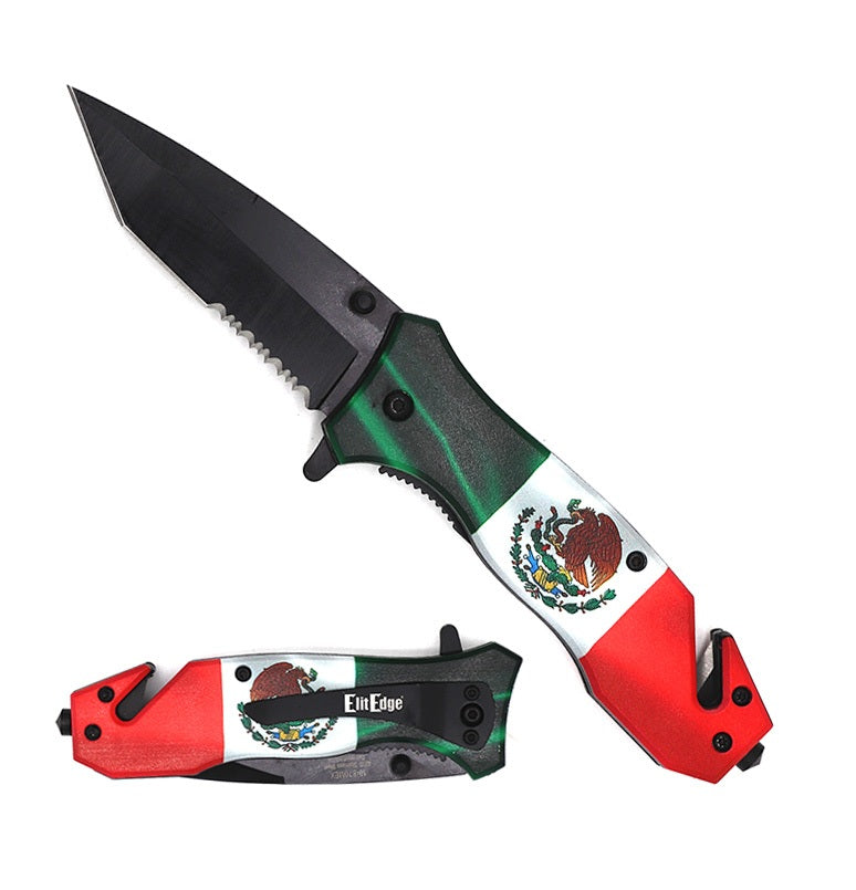 Day Zero Survival Serrated Tanto Spring Assisted Folding Pocket Knife – Multiple Handle Designs