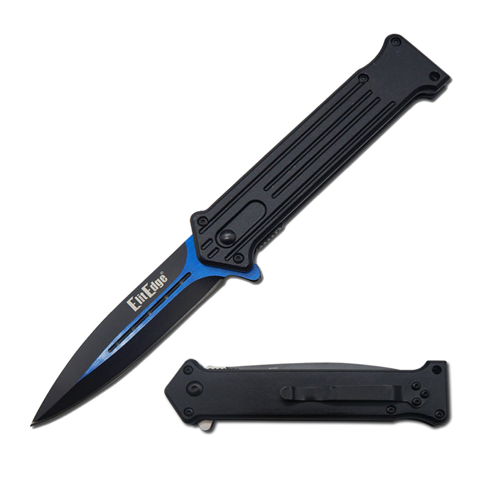 4.5" Closed Two Tone Blade Joker Spring Assisted Knife - 3 Color Selection