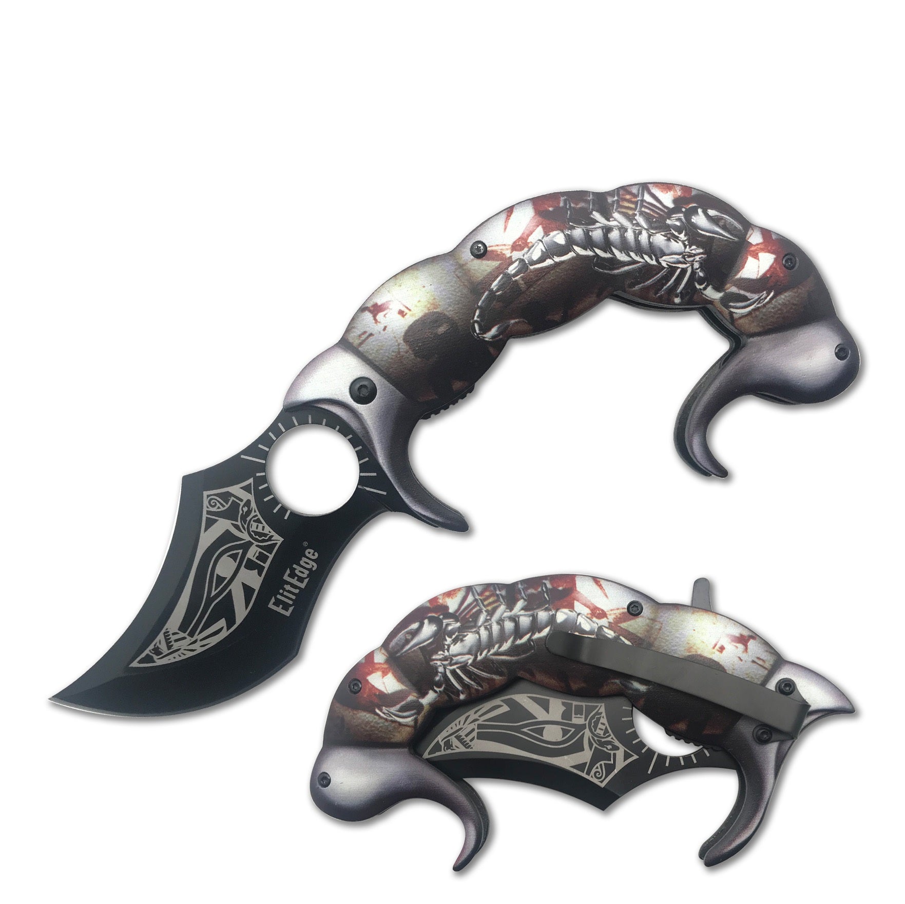 8.5" Fantasy Assisted Open Folding Pocket Knife Karambit Blade - 4 Color Selection