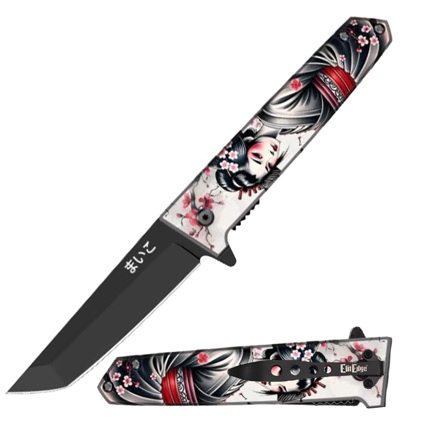 Day Zero Survival 9" Anime Katana Style Spring Assisted Folding Pocket Knife – Multiple Designs