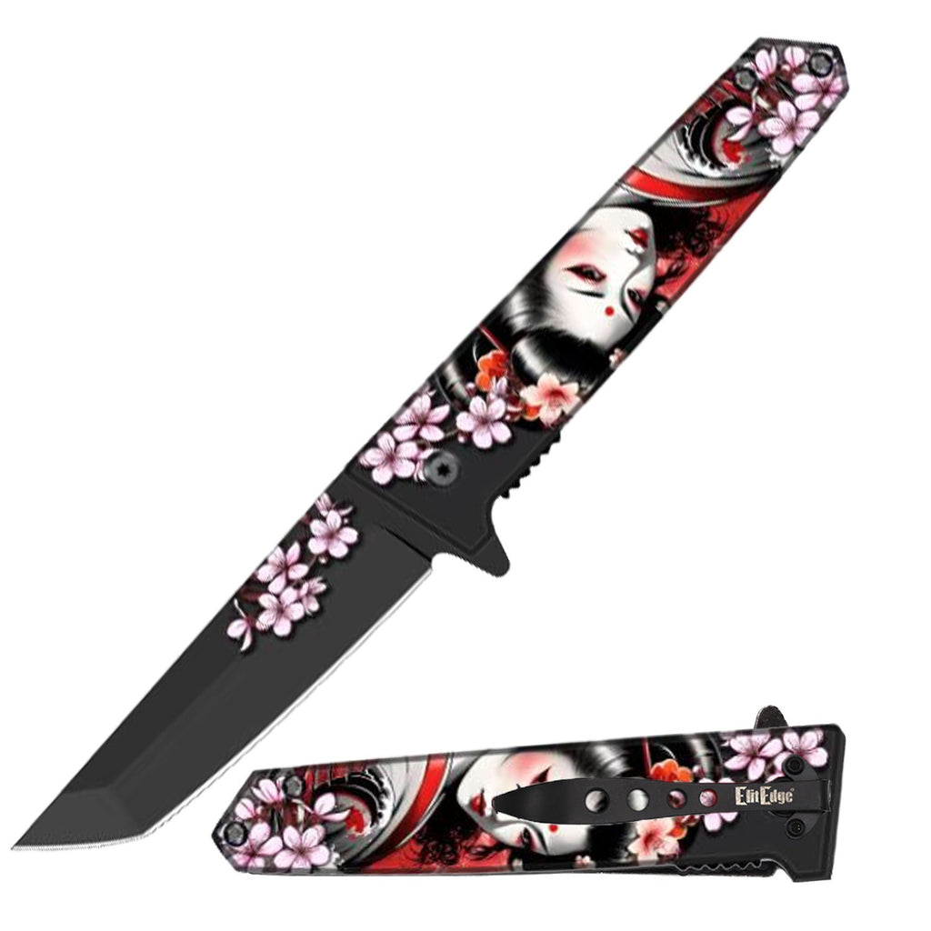 Day Zero Survival 9" Anime Katana Style Spring Assisted Folding Pocket Knife – Multiple Designs