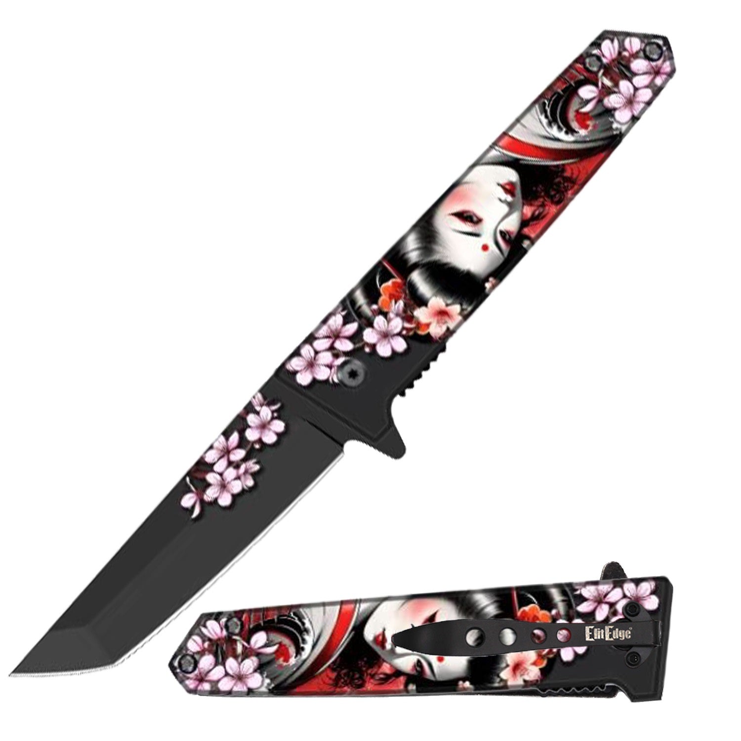 Day Zero Survival 9" Anime Katana Style Spring Assisted Folding Pocket Knife – Multiple Designs