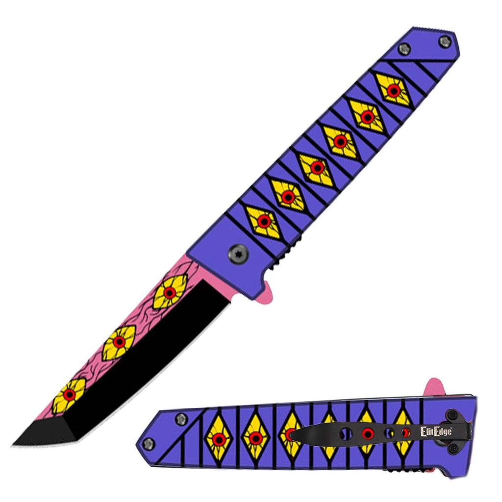Day Zero Survival 9" Anime Katana Style Spring Assisted Folding Pocket Knife – Multiple Designs