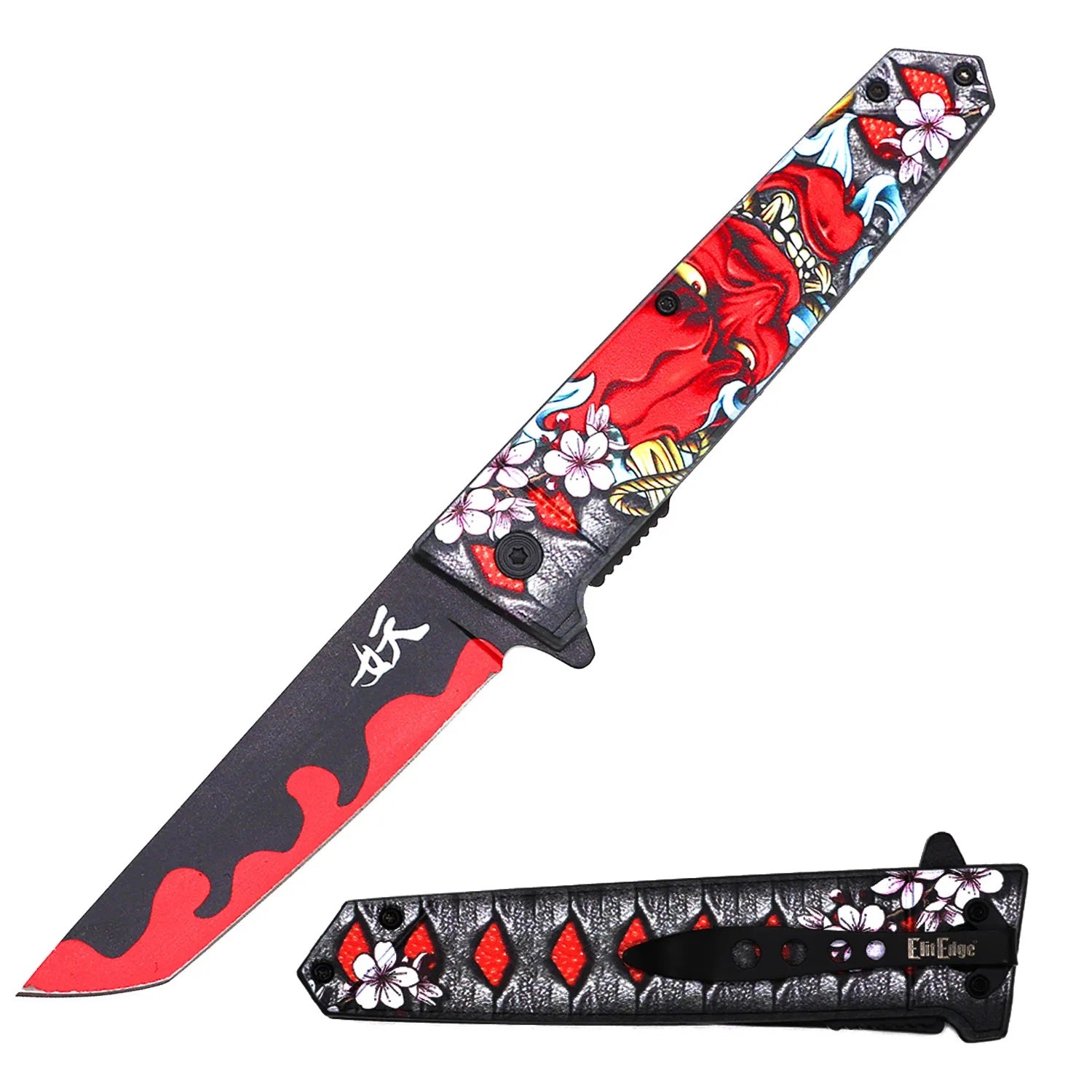 Day Zero Survival 9" Anime Katana Style Spring Assisted Folding Pocket Knife – Multiple Designs