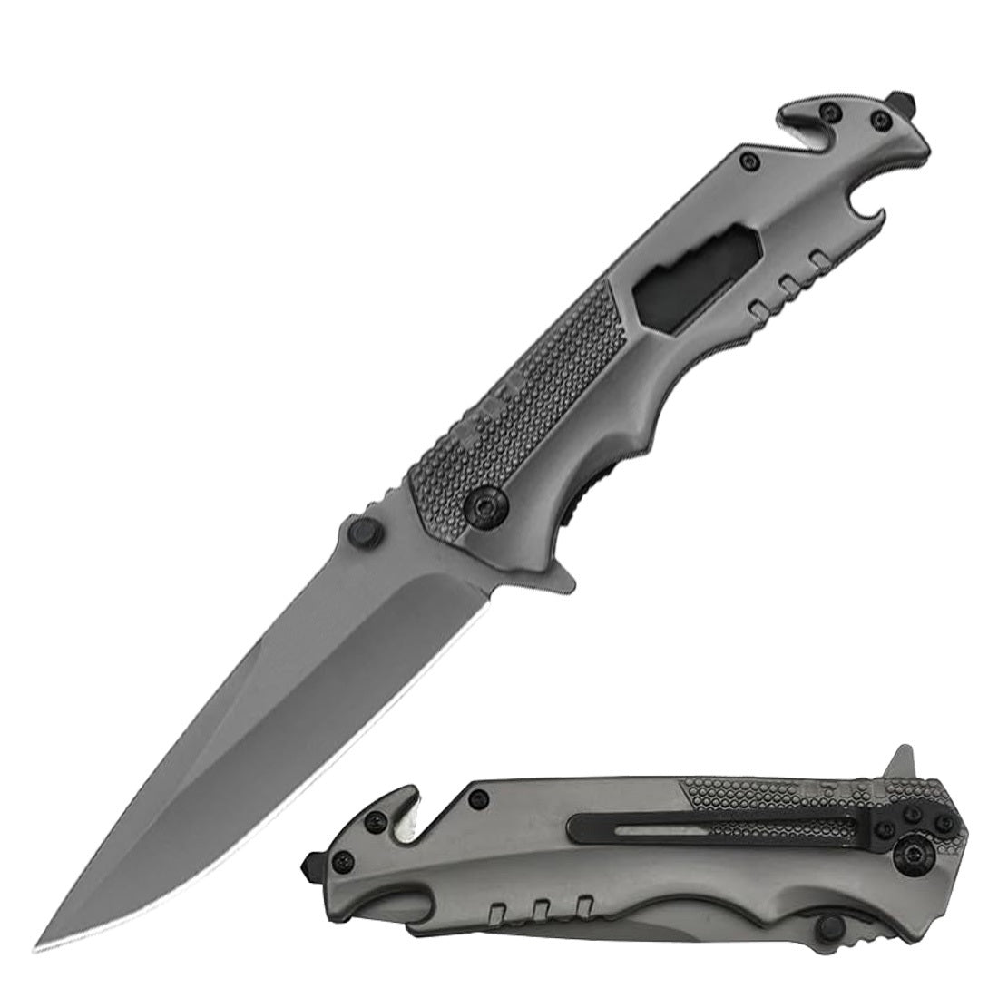 Day Zero Survival 5-in-1 Multi-Tool Spring Assisted Folding Camping Knife – Multiple Colors