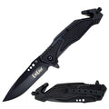 ElitEdge Tactical Rescue Folder Spring Assist Knife - 3 Color Selection