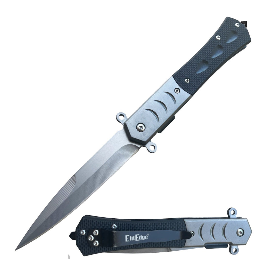 Military G10 Spring Assisted Pocket Knife Spear Point Blade - 2 Color Selection