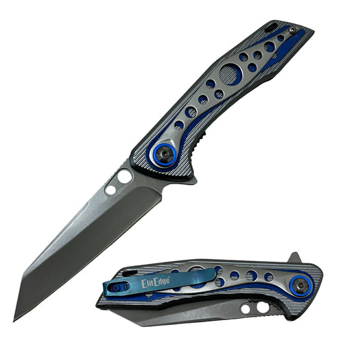 7.95" Overall Spring Assist Folding Camping Pocket Knife - 3 Color Selection