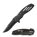 7" Tactical Spring Assisted Pocket Knife with Serrated Edge - 2 Color Selection