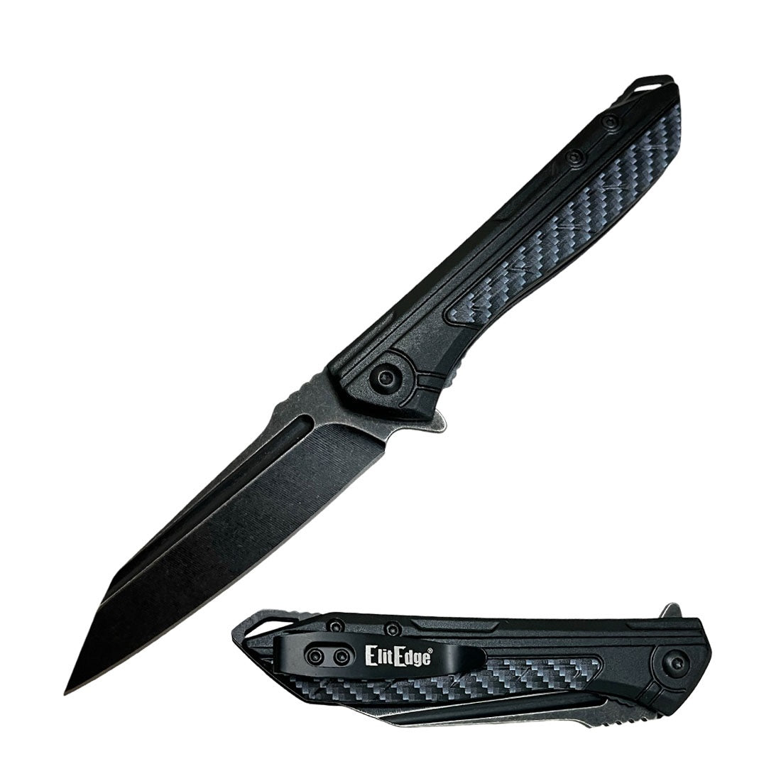 7.75" Tactical Spring Assisted Wharncliffe Blade Pocket Knife - 2 Color Selection