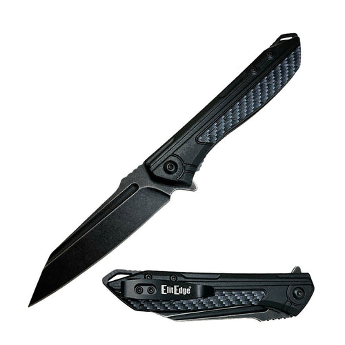 7.75" Tactical Spring Assisted Wharncliffe Blade Pocket Knife - 2 Color Selection