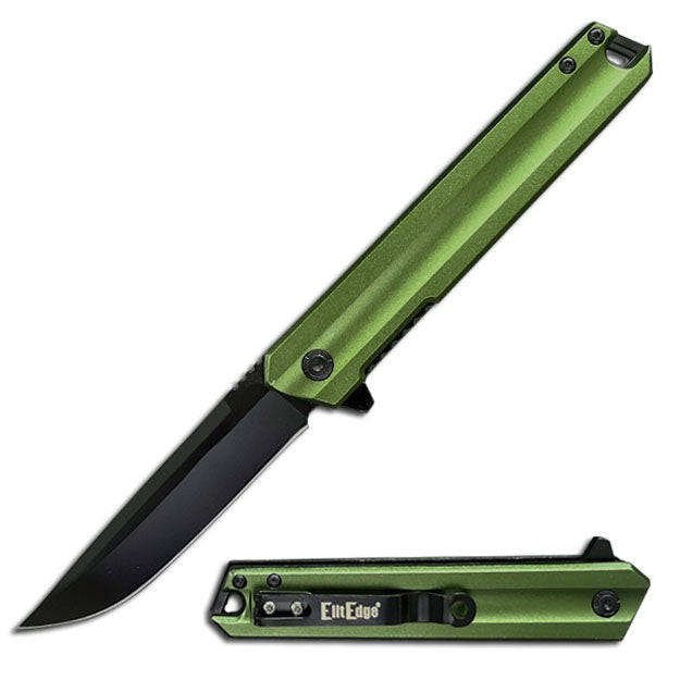 Aluminum Handle Spring Assist Open Folding Pocket Knife Everyday Carry - 6 Color Selection