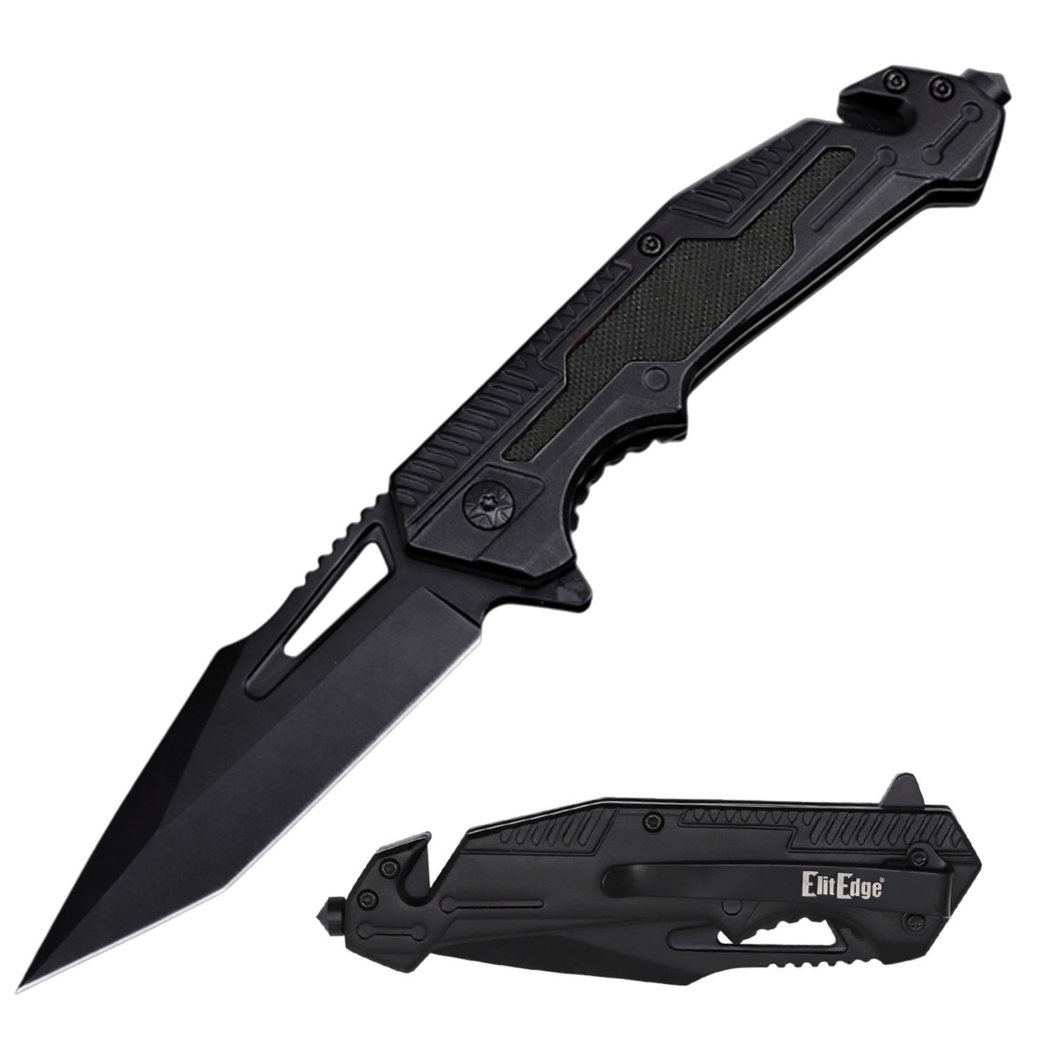 8.5" Spring Assisted Tanto Tactical Multitool Pocket Knife Collection – G10 & Wood Handle Variants
