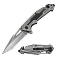 8.5" Spring Assisted Tanto Tactical Multitool Pocket Knife Collection – G10 & Wood Handle Variants