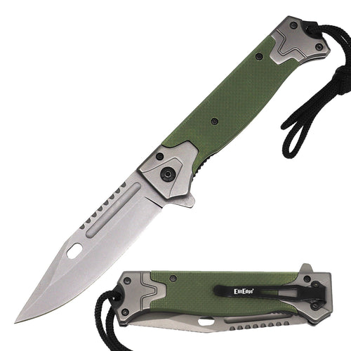 9.25" Tactical Spring Assisted Open Pocket Knife G10 Handle - 2 Color Selection