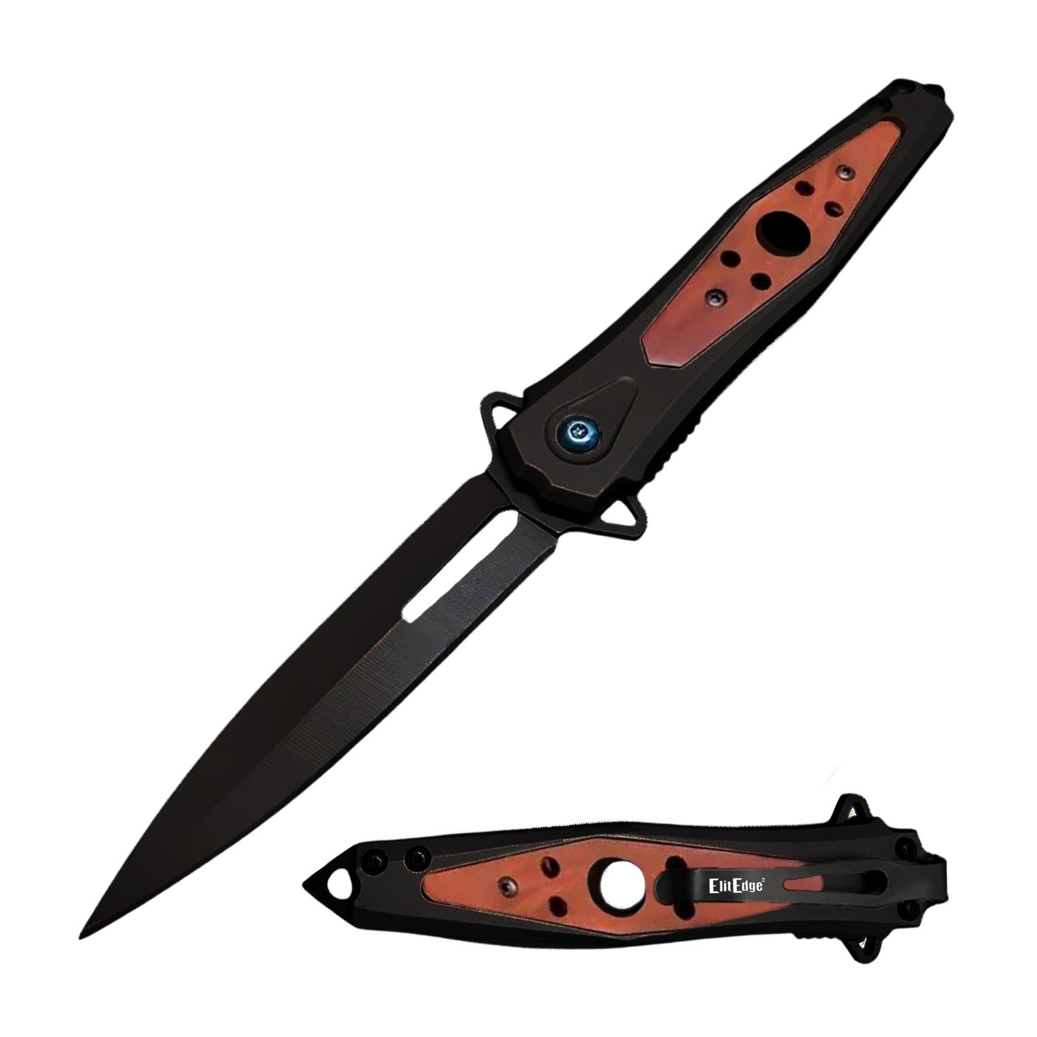 Day Zero Survival Needle Blade Spring Assisted EDC Tactical Folding Pocket Knife – Multiple Handle Styles
