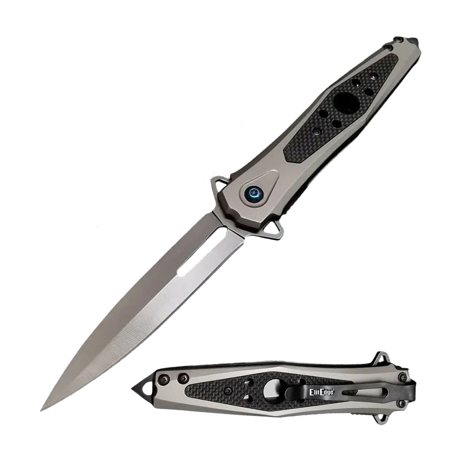 Day Zero Survival Needle Blade Spring Assisted EDC Tactical Folding Pocket Knife – Multiple Handle Styles