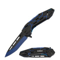 8.25" ElectroPlated Spring Assisted Opening Pocket Knife - 2 Color Selection