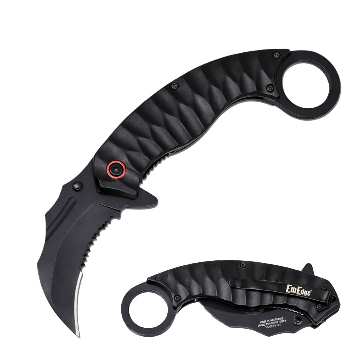 Day Zero Survival 7.75" Spring Assisted Karambit Folding Pocket Knife – Multiple Colors