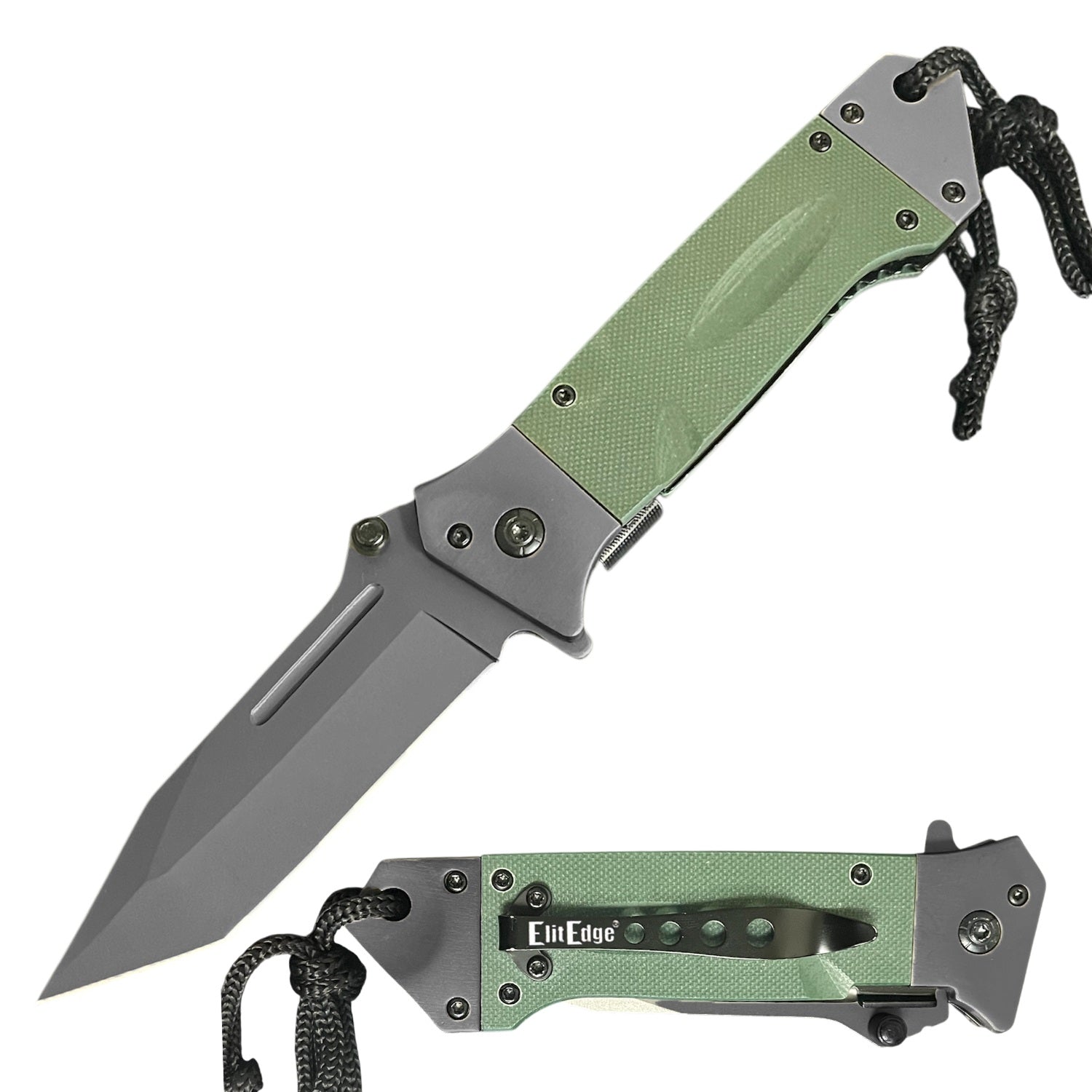 8.5" Heavy Duty Tactical Tanto Spring Assisted Knife Collection – G10 Handle Series