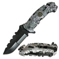 Military Spring Assisted Open Tactical Rescue Folding Pocket Knife - 2 Color Selection