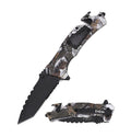 Day Zero Survival Military Tactical Rescue Multi-Tool Spring Assisted Folding Knife – Multiple Designs