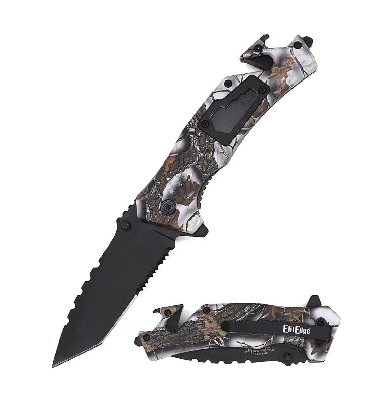 Day Zero Survival Military Tactical Rescue Multi-Tool Spring Assisted Folding Knife – Multiple Designs