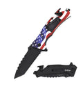 Day Zero Survival Military Tactical Rescue Multi-Tool Spring Assisted Folding Knife – Multiple Designs