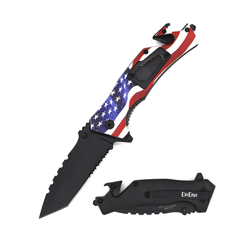 Day Zero Survival Military Tactical Rescue Multi-Tool Spring Assisted Folding Knife – Multiple Designs