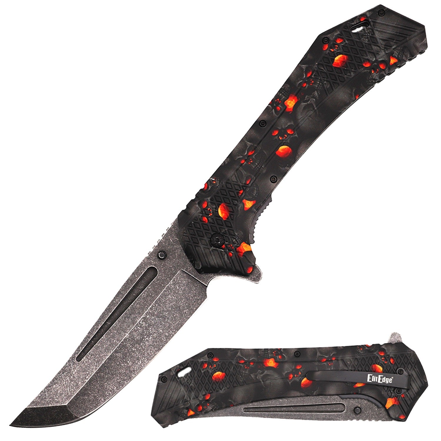 Day Zero Survival 12.25" Jumbo Spring Assisted Folding Pocket Knife – Multiple Graphic Designs