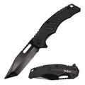 Day Zero Survival 8.5" Tactical Spring Assisted Pocket Knife – Black Tanto Blade