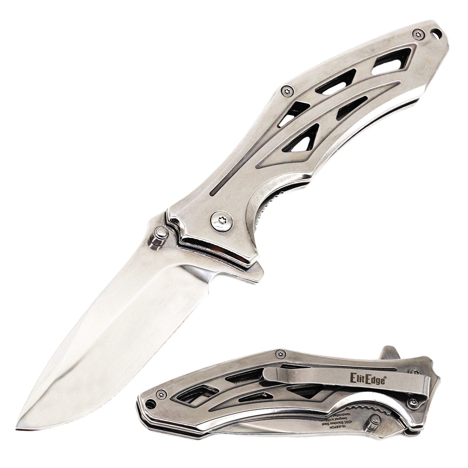Day Zero Survival Spring Assisted Stainless Steel Folding Pocket Knife – Multiple Finish Options