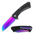 Day Zero Survival 8.25" Tactical Cleaver Razor Spring Assisted Folding Pocket Knife – Multiple Finishes
