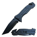 Day Zero Survival Heavy Duty Tanto Blade Spring Assisted Rescue Pocket Knife – Multiple Colors