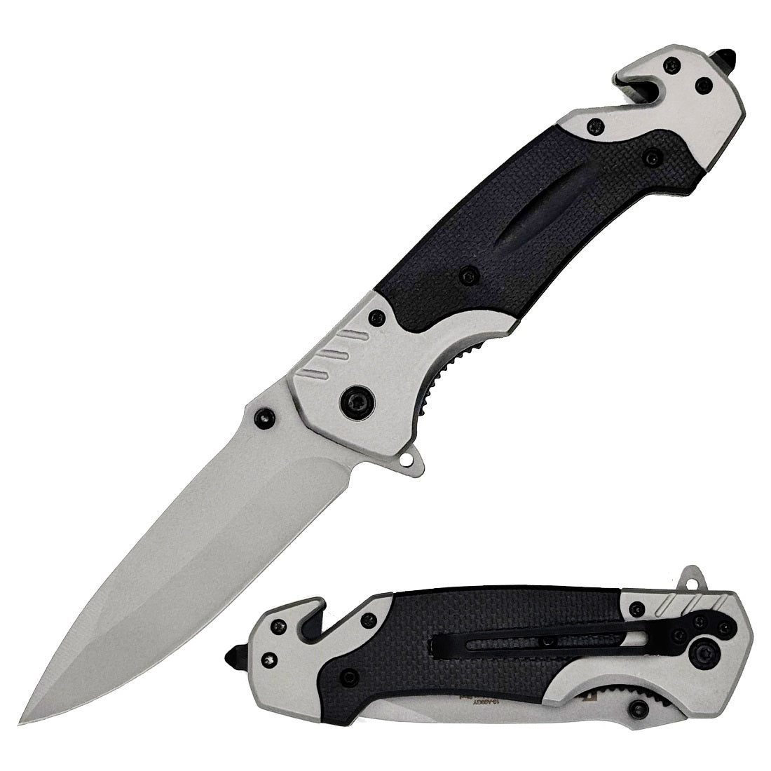 Day Zero Survival 8.75" Tactical Rescue Spring Assisted Folding Pocket Knife