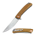 Day Zero Survival D2 Steel Ball Bearing Pocket Knife – Micarta Handle EDC Knife