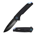 Day Zero Survival Ball Bearing 8CR13 Carbon Fiber Handle Pocket Knife – Multiple Blade Finishes